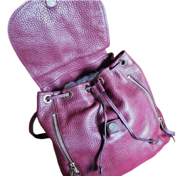 Michael Kors Burgundy Leather Backpack - Picture 4 of 9